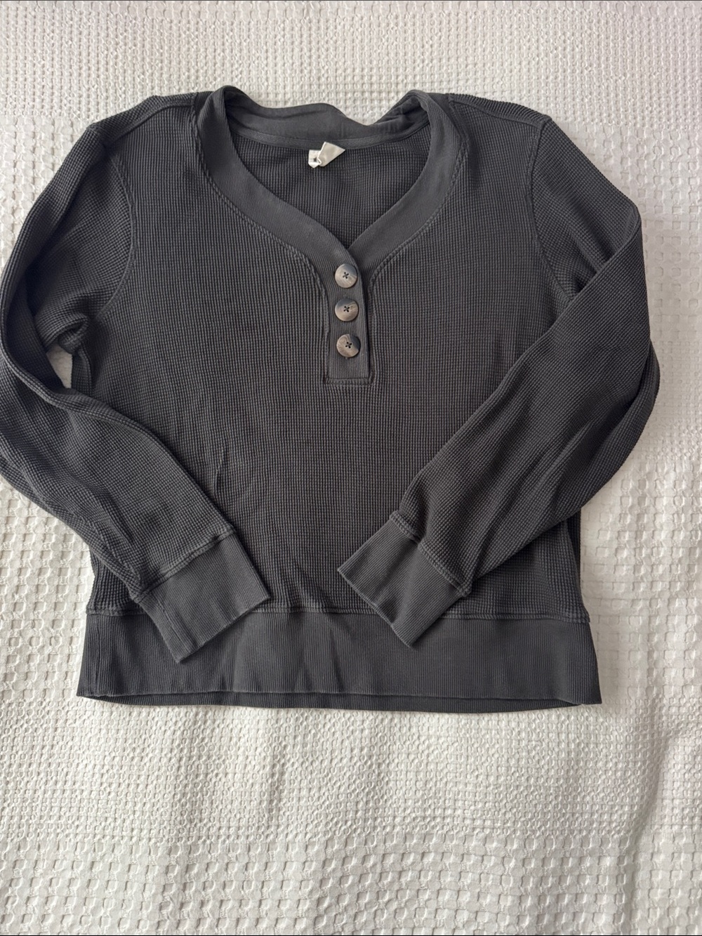 Pact Classic Waffle Top - Charcoal Gray